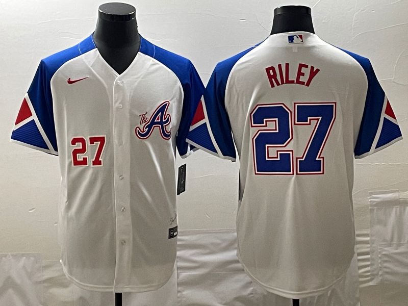 Men Atlanta Braves #27 Riley White City Edition 2024 Nike MLB Jersey style 2